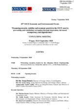 Draft Agenda for 28th OSCE Economic and Environmental Forum