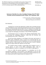 Statement by H.E. Archbishop Charles Balvo, Apostolic Nuncio to the Czech Republic