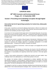 Statement by Ambassador Peter Burian, European Union Special Representative for Central Asia