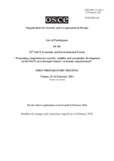 List of Participants