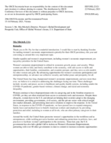 Statement by Ms. Mia Mitchell, Director, Women’s Global Development and Prosperity Unit, Office of Global Women’s Issues, Department of State