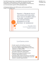 Presentation by Dr. Elgun Safarov, UN CEDAW Committee member