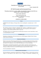 Logistical Modalities - Concluding Meeting of the 29th Economic and Environmental Forum