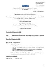 Draft Agenda - Concluding Meeting of the 29th OSCE Economic and Environmental Forum