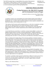 Statement by Jessica Beck, Political Officer