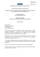 Closing Remarks by Amb. Vuk Žugić