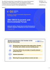 Presentation by Mr. Oleksandr Pyzhov, Director General of the Directorate for European Integration, Budgeting and Policy Coordination, Ministry of Education and Science