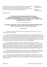 Statement by Amb. Stefano Baldi, Permanent Representative