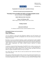 Closing remarks by Amb. Igli Hasani