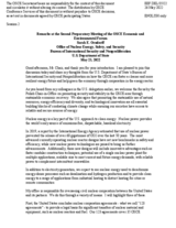 Statement by Ms. Sarah Orndorff, Expert in civil nuclear cooperation in the Office of Nuclear Energy, Safety and Security, Bureau of International Security and Nonproliferation, U.S. Department of State