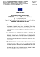 Statement by Ms. Anna Strzaska, Head of Division of the Green Transition Division 