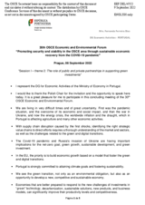 Statement by Ms. Fernanda Ferreira Dias, Director General, Ministry of Economy and Maritime Affairs