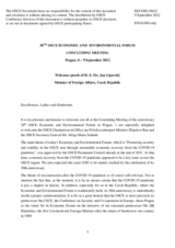 Statement by H.E. Mr. Jan Lipavský, Minister of Foreign Affairs