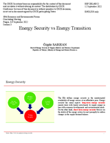 Presentation by Mr. Özgür Sarhan, Head of Energy Security of Supply, Markets and Statistics Department, Ministry of Energy and Natural Resources
