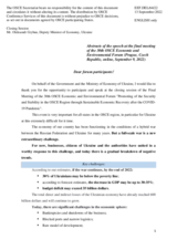 Statement by Mr. Oleksandr Gryban, Deputy Minister of Economy