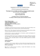 Remarks by Amb. Igli Hasani