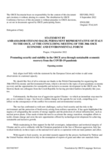 Statement by Amb. Stefano Baldi, Permanent Representative