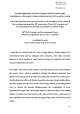 Remarks by Amb. Florian Raunig, Chair of the Economic and Environmental Committee