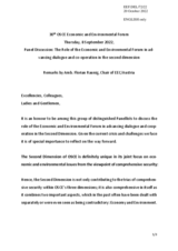 Remarks by Amb. Florian Raunig, Chair of the Economic and Environmental Committee