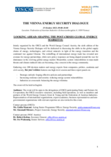 6th Vienna Energy Security Dialogue – Agenda (non-annotated)
