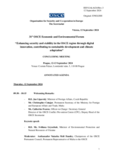 31st OSCE Economic and Environmental Forum Concluding Meeting Agenda