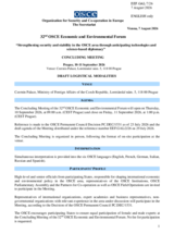 32nd OSCE Economic and Environmental Forum Concluding Meeting - logistical modalities