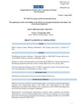 Joint Preparatory Meeting of the 32nd OSCE Economic and Environmental Forum - logistical modalities
