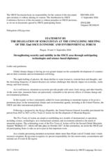 Statement by Kyrgyzstan
