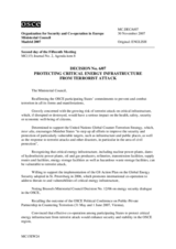 Decision No. 6/07 on protecting critical energy infrastructure from terrorist attacks