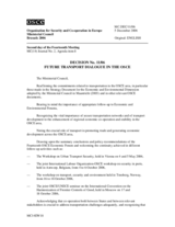 Decision No. 11/06 on the future transport dialogue in the OSCE