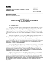 Permanent Council Decision No. 557: OSCE Action Plan to Combat Trafficking in Human Beings